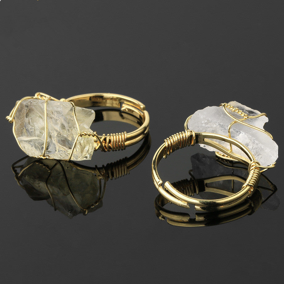 Crystal winding ring