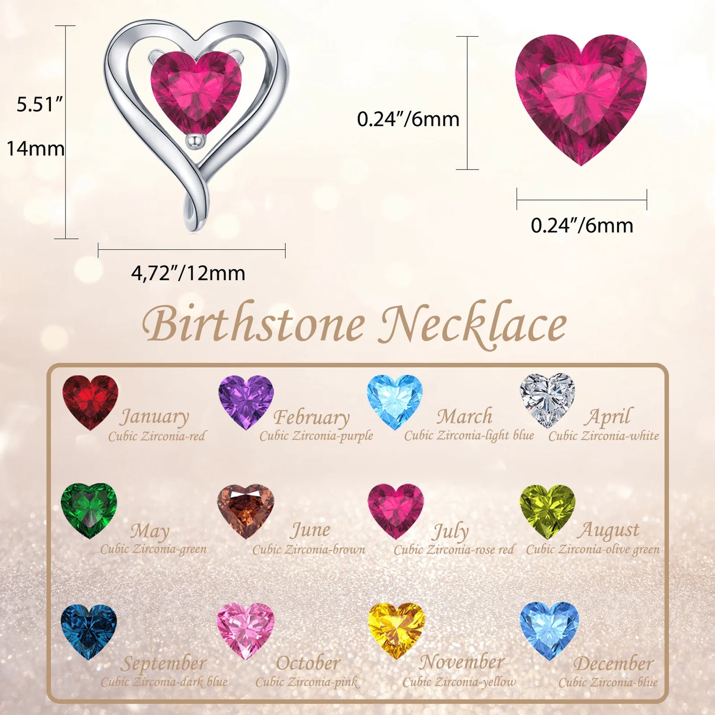Heart Earrings for Women Sterling Silver 925 ,5A Cubic Zircon Jewelry Festival Gift for Her