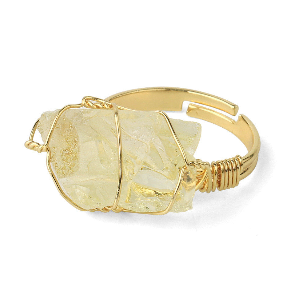 Crystal winding ring