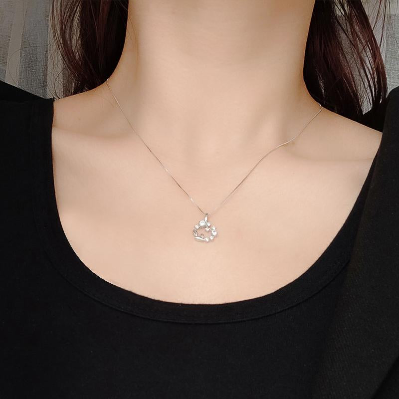 Wreath Pendant Necklace Sterling Silver Chain Necklaces Jewelry Gifts Gift Box Included
