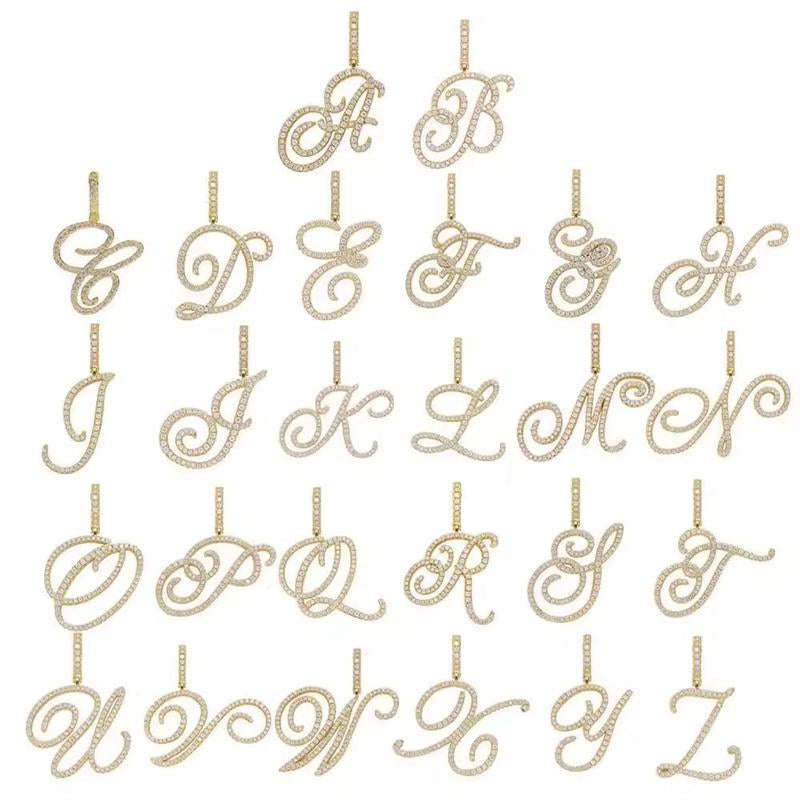 Nova Rose Custom Script Initial Necklace - Personalized Initial Necklace Pendant Jewelry