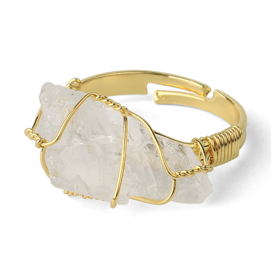 Crystal winding ring