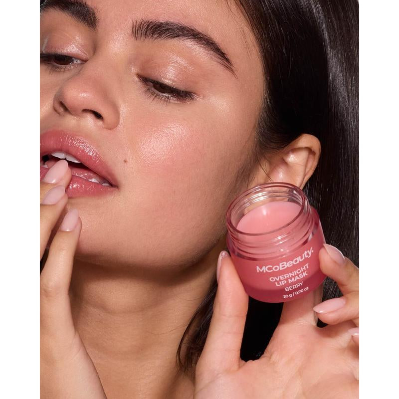 Mcobeauty Overnight Lip Mask, Butter-Soft Hydrating Balm with Coconut Oil & Vitamin E for Smooth, Rejuvenated Lips Day or Night