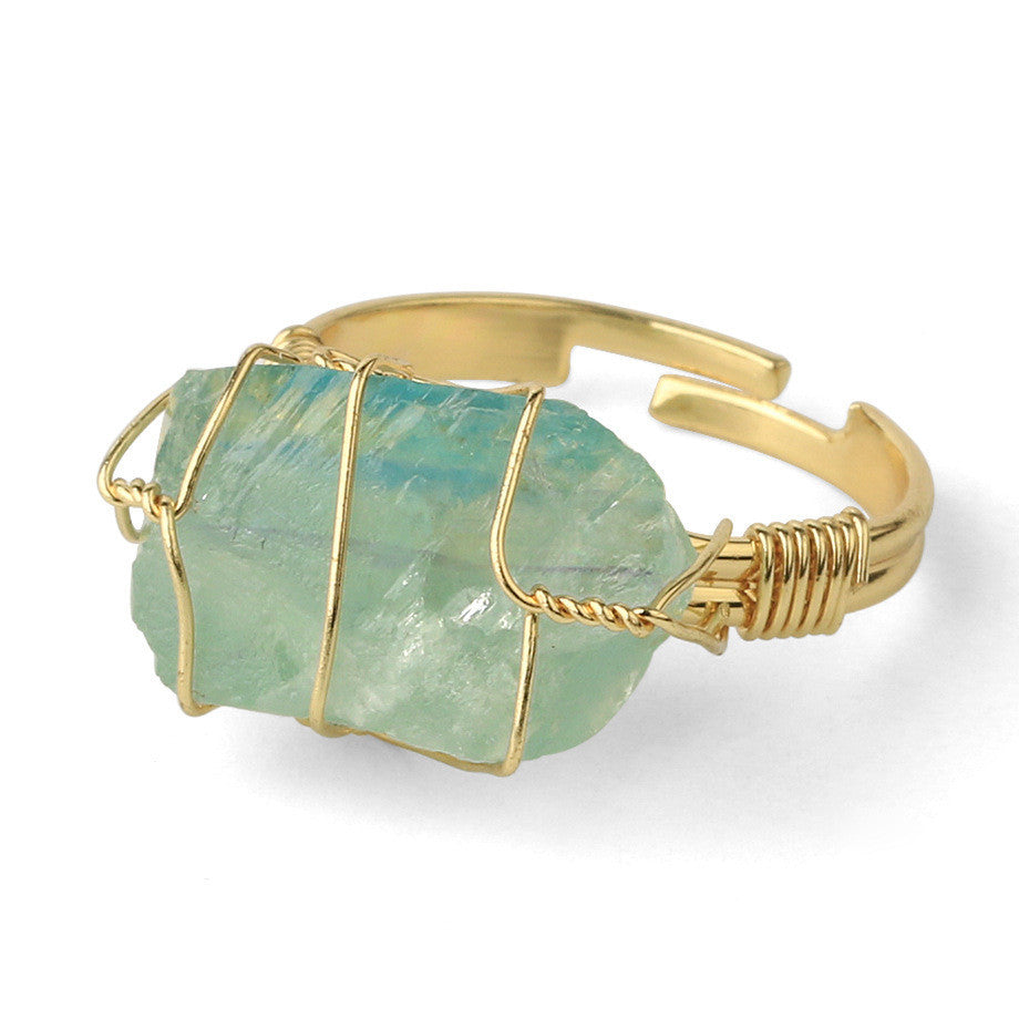 Crystal winding ring