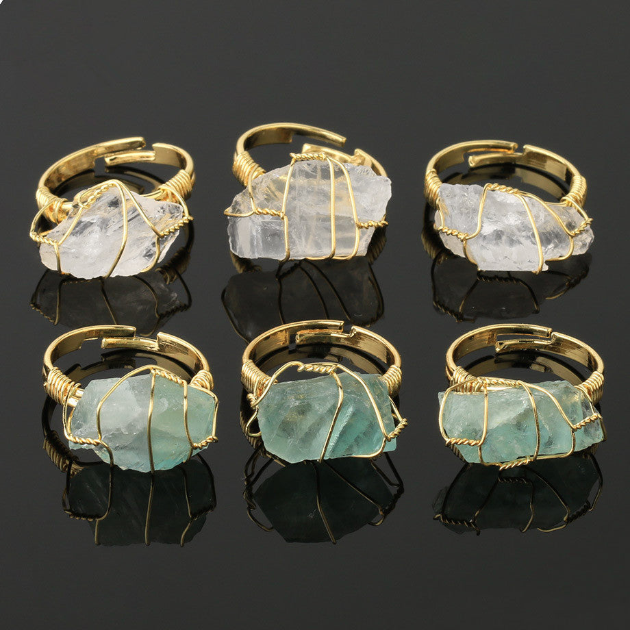 Crystal winding ring
