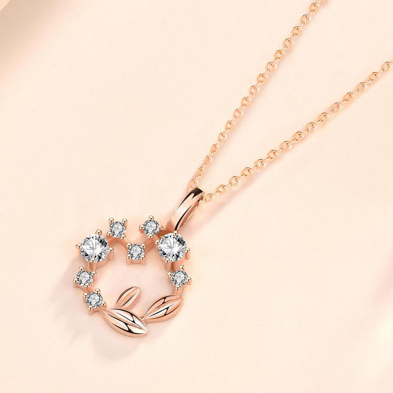 Wreath Pendant Necklace Sterling Silver Chain Necklaces Jewelry Gifts Gift Box Included