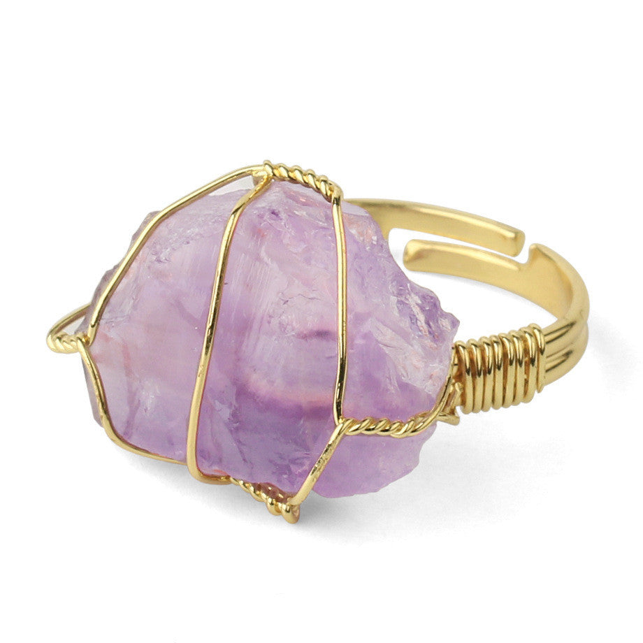 Crystal winding ring