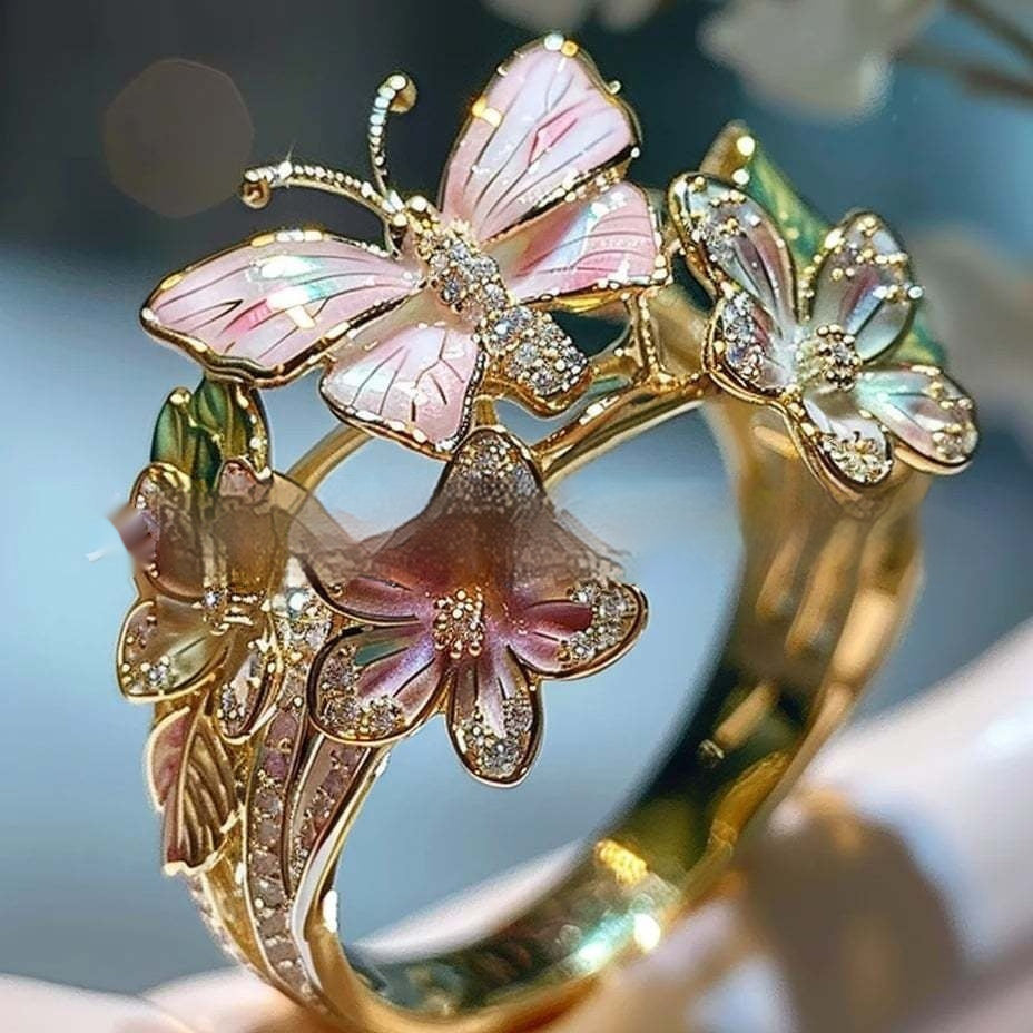 Jewelry Ring Butterfly Ring Boutique Decoration