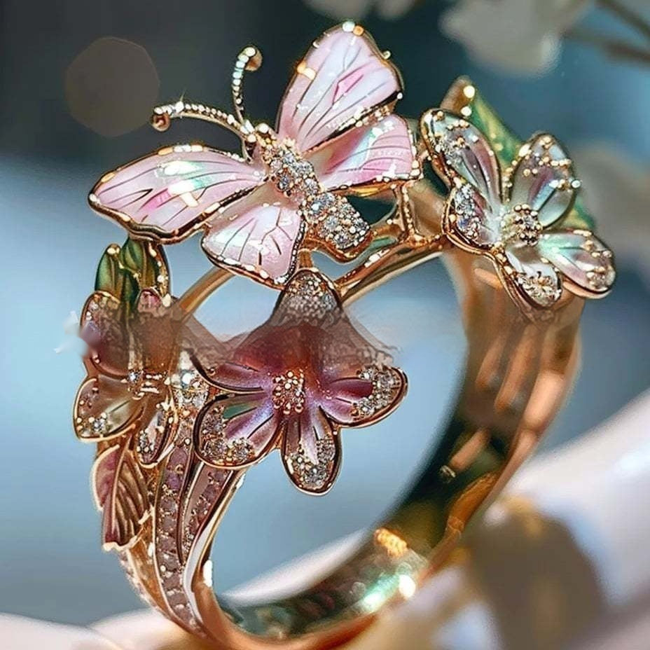 Jewelry Ring Butterfly Ring Boutique Decoration