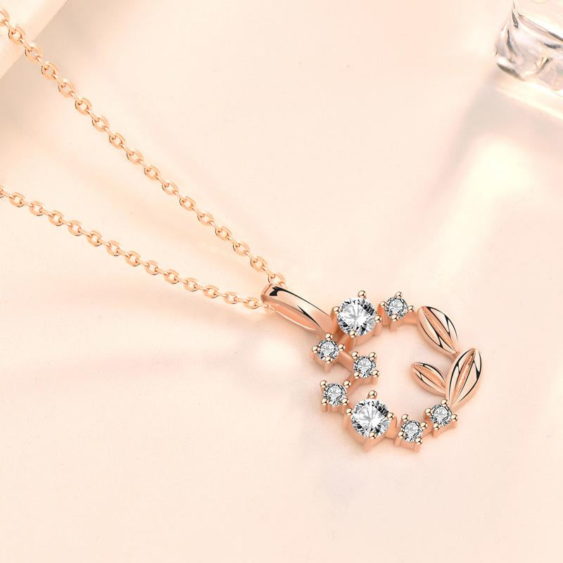 Wreath Pendant Necklace Sterling Silver Chain Necklaces Jewelry Gifts Gift Box Included