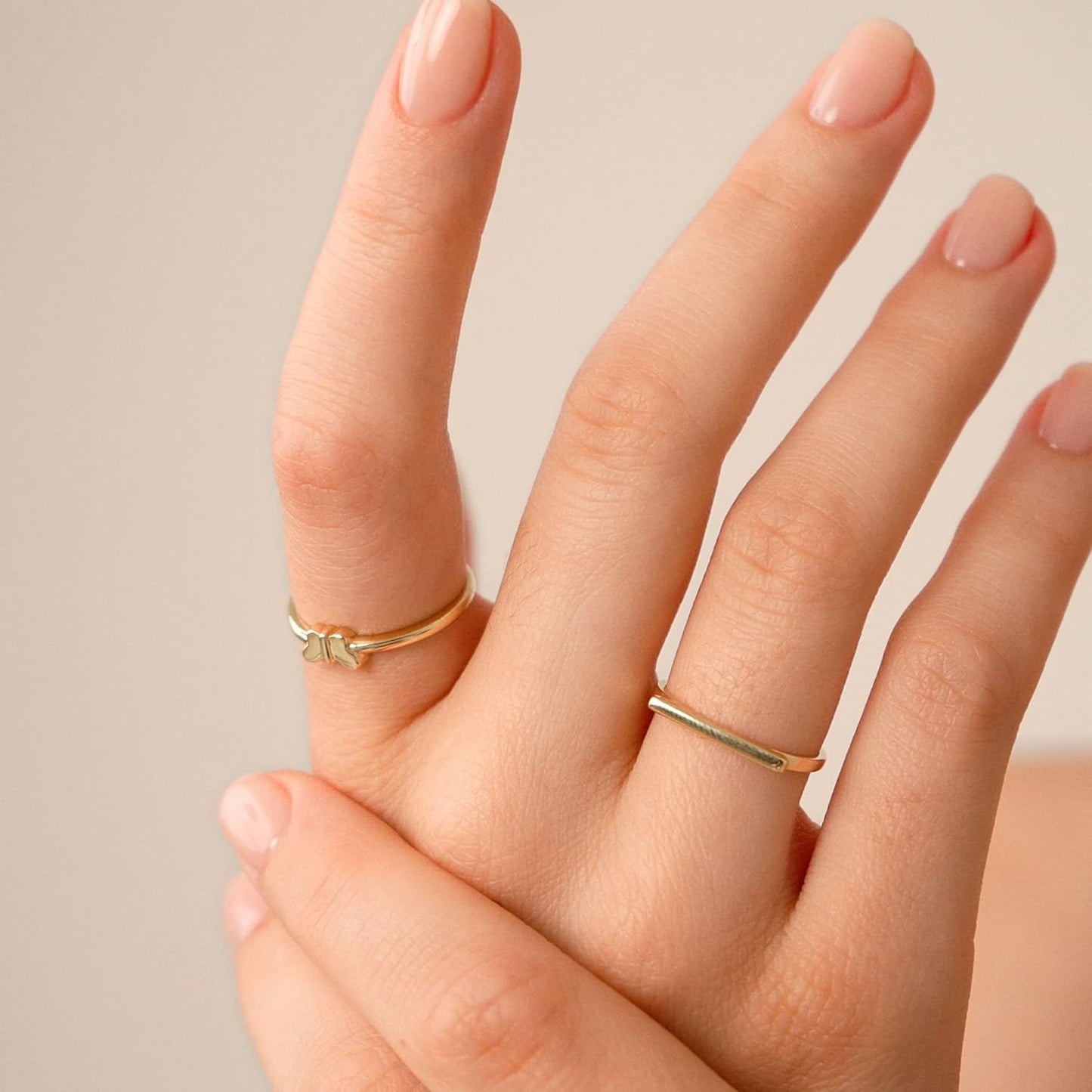 Women's 14K Solid Gold Stackable Ring - Size 8