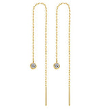 Fashion Crystal Pendant Long Ear Threads