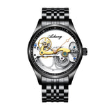Automatic Mechanical Watch: Creative Hollow Silicone Band Watch for Men