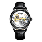 Automatic Mechanical Watch: Creative Hollow Silicone Band Watch for Men