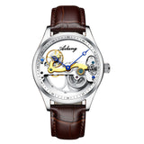Automatic Mechanical Watch: Creative Hollow Silicone Band Watch for Men