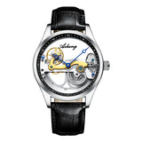 Automatic Mechanical Watch: Creative Hollow Silicone Band Watch for Men