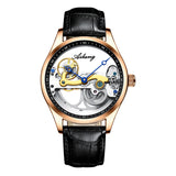 Automatic Mechanical Watch: Creative Hollow Silicone Band Watch for Men