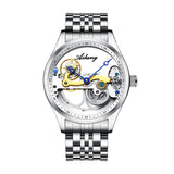 Automatic Mechanical Watch: Creative Hollow Silicone Band Watch for Men