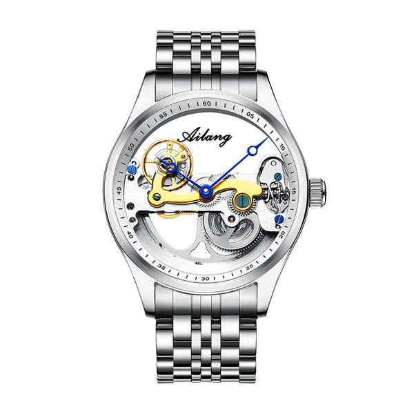 Automatic Mechanical Watch: Creative Hollow Silicone Band Watch for Men