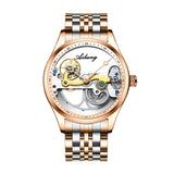 Automatic Mechanical Watch: Creative Hollow Silicone Band Watch for Men