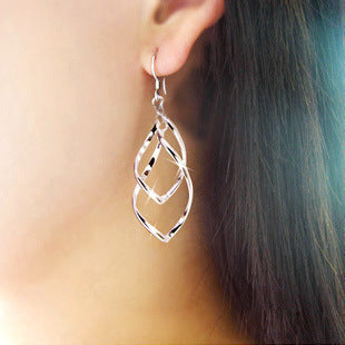 popular shiny exquisite twisted earrings