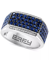 EFFYÂ® Men'S Ruby (2-1/2 Ct. T.W.) & Diamond (1/10 Ct. T.W.) Ring in Sterling Silver