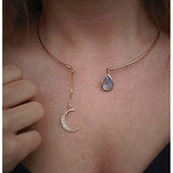 Crystal Crecsent Choker