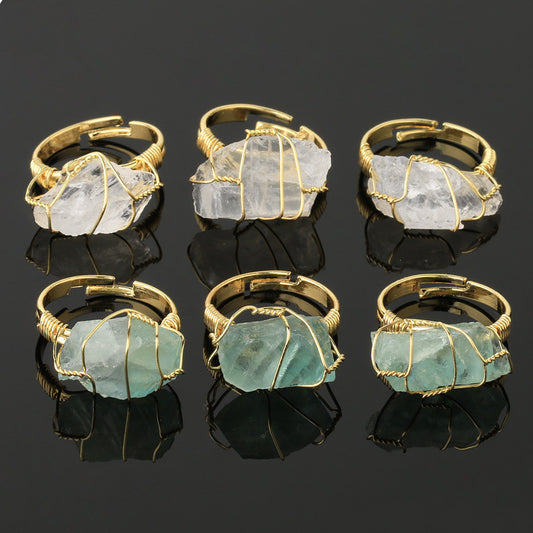 Crystal winding ring