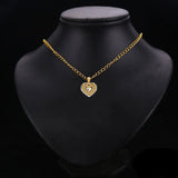 14K Two-Tone Gold Heart-Shaped Charm Pendant