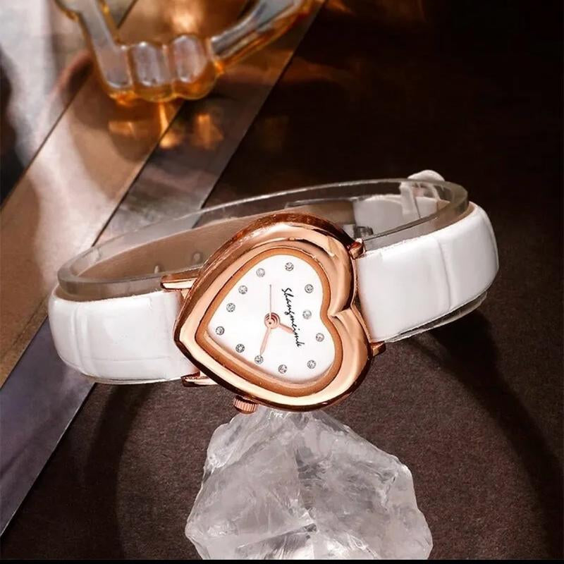Heart 5Pc Jewelry & Watch Set….Color: White/Gold
