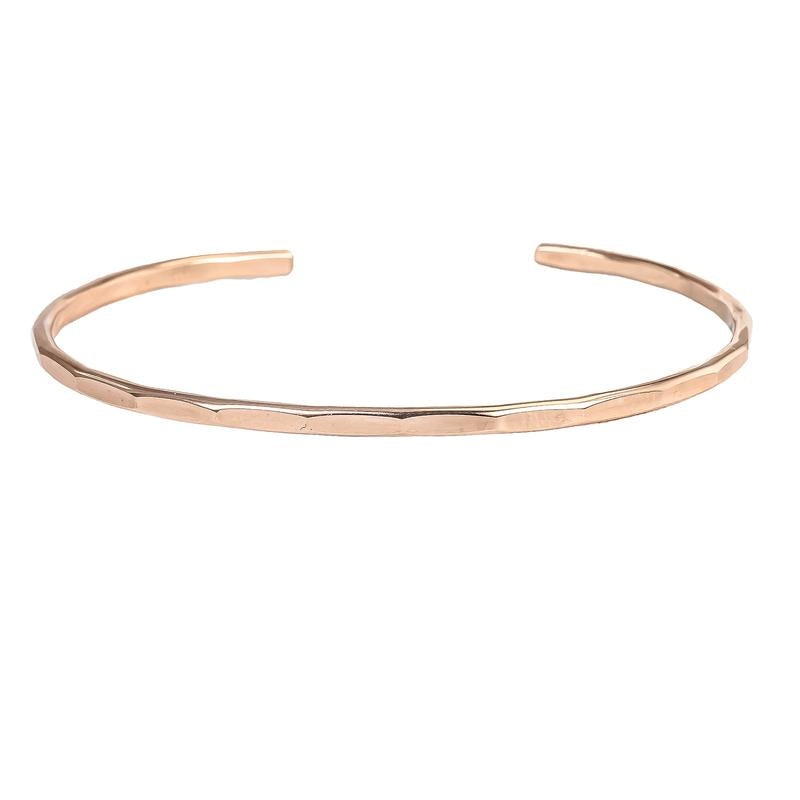 Signature Cuff Bracelet - Lotus Stone Jewelry - Silver Bracelet for Women / Dainty Gold Cuff for Women - Hammered Stacking Bangle for Her