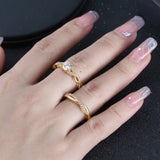 Queena Wedding Ring Set Anniversary Band Engagement Ring for Women Sterling Sterling Cz