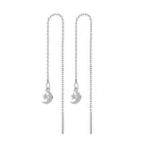 Fashion Crystal Pendant Long Ear Threads