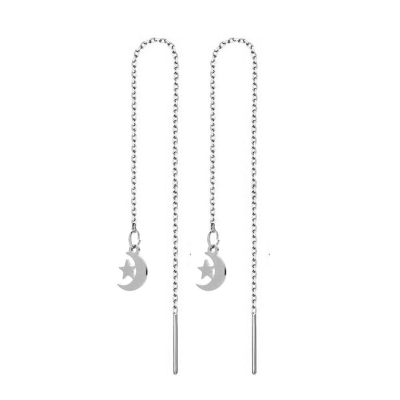 Fashion Crystal Pendant Long Ear Threads