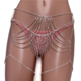 European & American Multi-Layer Rhinestone Waist Chain – Elegant Jewelry