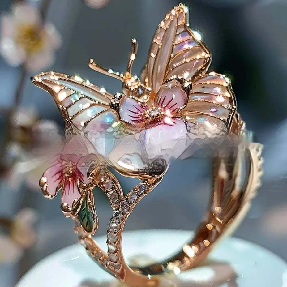 Jewelry Ring Butterfly Ring Boutique Decoration