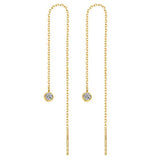 Fashion Crystal Pendant Long Ear Threads