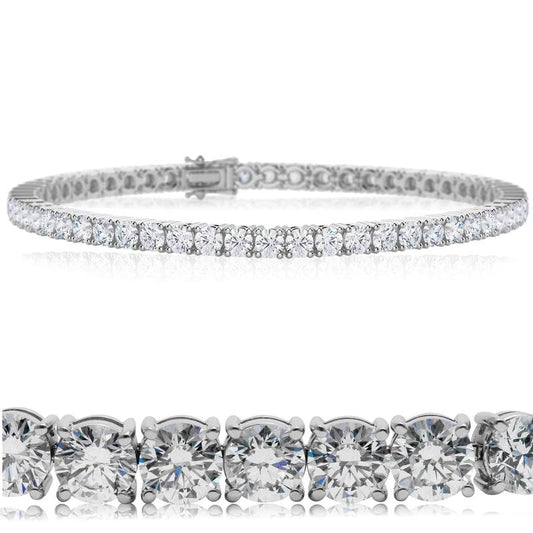 AWG Fine Jewelry : Premium Quality Tennis Bracelet - Stackable, Trendy and Durable Silver Bracelet for Women & Men, Versatile as Jewelry Anklet -18K Gold Plated & Hypoallergenic