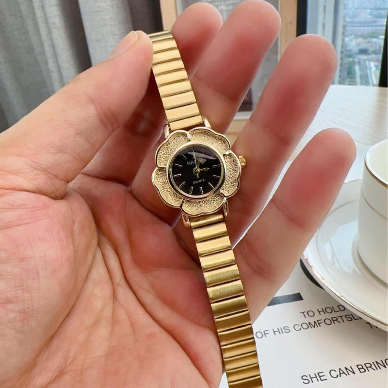 Women'S Small Gold Watch Retro Rhinestone-Embellished-Set Medieval Temperament Dial Niche High-End