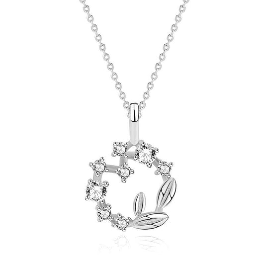 Wreath Pendant Necklace Sterling Silver Chain Necklaces Jewelry Gifts Gift Box Included