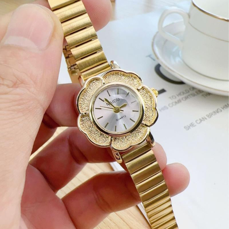 Women'S Small Gold Watch Retro Rhinestone-Embellished-Set Medieval Temperament Dial Niche High-End