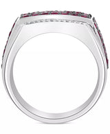 EFFYÂ® Men'S Ruby (2-1/2 Ct. T.W.) & Diamond (1/10 Ct. T.W.) Ring in Sterling Silver