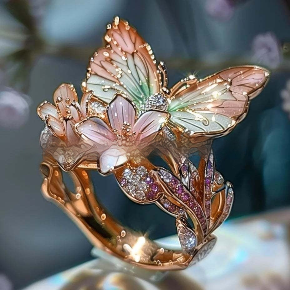 Jewelry Ring Butterfly Ring Boutique Decoration