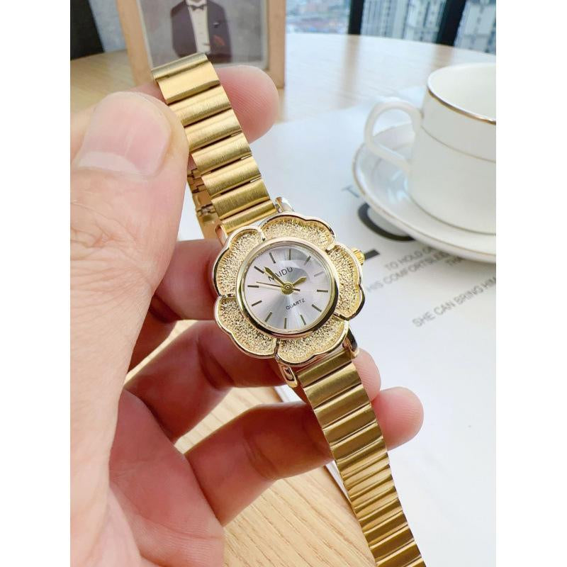 Women'S Small Gold Watch Retro Rhinestone-Embellished-Set Medieval Temperament Dial Niche High-End