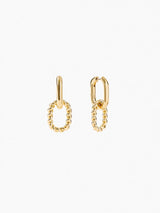 Sterling Silver Double Ring Earrings